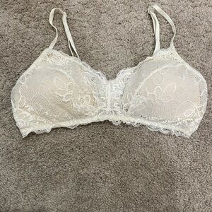 Elegant Cream Lace Bralette